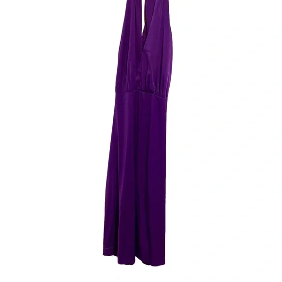 Ashley Stewart Purple Halter Maxi Dress Sz 14 - Picture 1 of 7